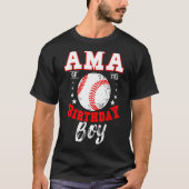 Ama of the Birthday Boy Baseball Theme Bday Celebr T-Shirt (Vorderseite)