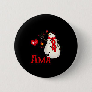 Ama Schneemann Xmas Frohe Familie Neuer Schneemann Button