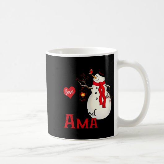 Ama Snowman Xmas Happy Family New Snowman Merry Ch Kaffeetasse (Rechts)