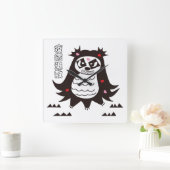Amabie Panda Quadratische Wanduhr (Zuhause)