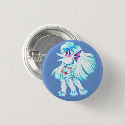Amabie Yokai Spirit Button (Vorne & Hinten)