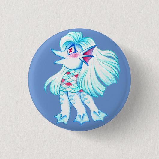 Amabie Yokai Spirit Button (Vorderseite)