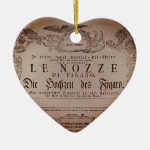 Amadeus Mozart Oper Le nozze di Figaro shabby Keramik Ornament