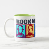 Amadeus Mozart | Rock Me Colorado Pop Art Zweifarbige Tasse (Links)