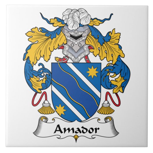 Amador-Familienwappen Fliese (Vorderseite)