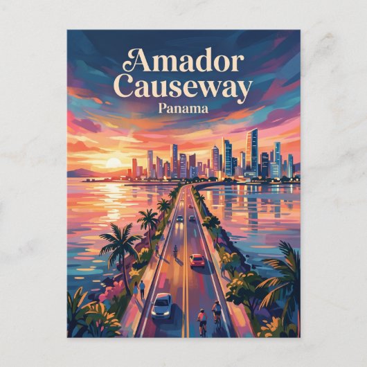 Amador-Ursache Panama Postkarte (Vorderseite)