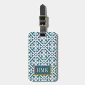 Amadora Blau-Muster Gepäckanhänger (Vorderseite vertikal)