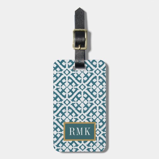 Amadora Blau-Muster Gepäckanhänger (Vorderseite vertikal)
