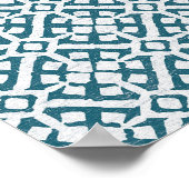 Amadora Blue Pattern Poster (Ecke)