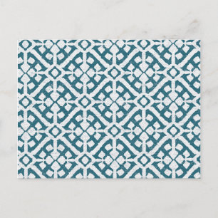 Amadora Blue Pattern Postkarte