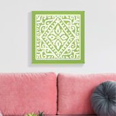 Amadora Green Pattern Leinwanddruck (Insitu (Wohnzimmer))