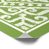 Amadora Green Pattern Poster (Ecke)