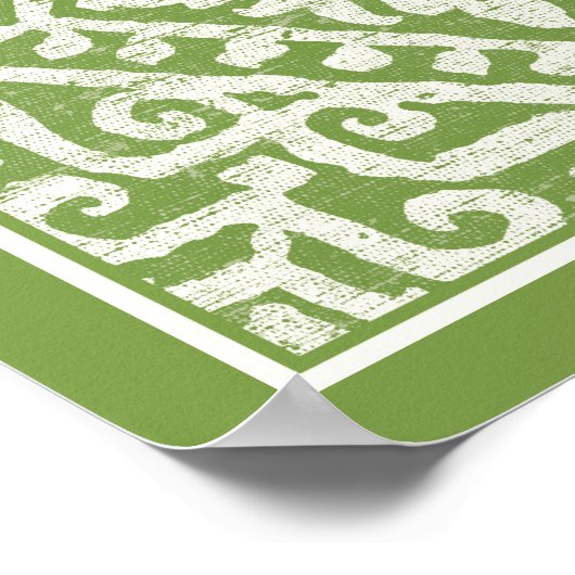 Amadora Green Pattern Poster (Ecke)