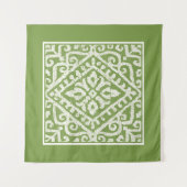 Amadora grünes Muster Wandteppich (Vorderseite)