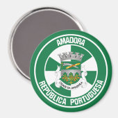 Amadora Round Emblem Magnet (Vorderseite/Rückseite)