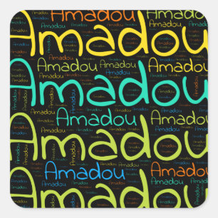 Amadou Quadratischer Aufkleber