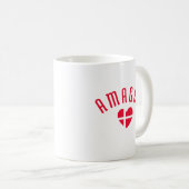 AMAGER Dänemark Herz Kaffeetasse (VorderseiteRechts)