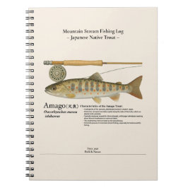 Amago-Gebirgsbach-Fischereilogbuch-Foto-Notizbuch Notizblock