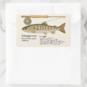 Amago (Oncorhynchus masou ishikawae) – Japanese Rechteckiger Aufkleber (Tasche)