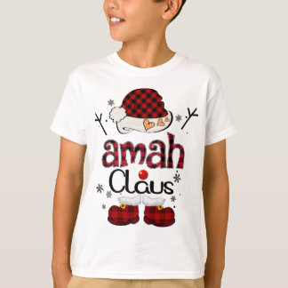 Amah Claus Red Kariert - Oma Gift T-Shirt