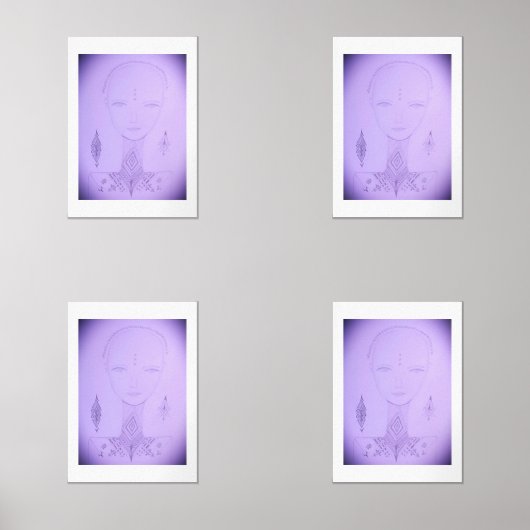Amal Einziges farbiges Portrait Bilderwand Sets (Vorderseite)