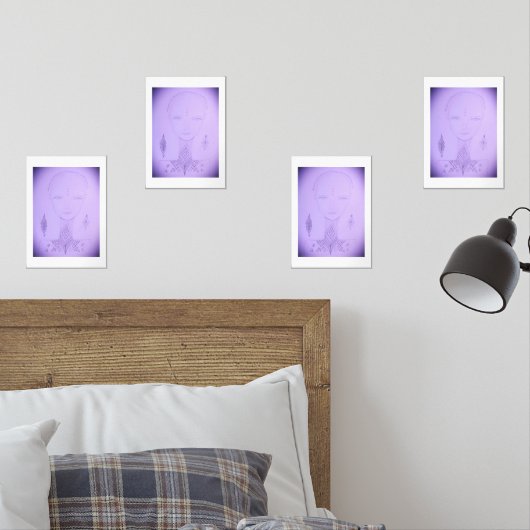 Amal Einziges farbiges Portrait Bilderwand Sets (Schlafzimmer)