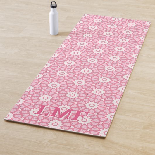 Amal Star Lattice in Pink Personalized Yogamatte (Beispiel)