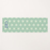 Amal Star Lattice in Slate and Green Personalized Yogamatte (Vorderseite (Horizontal))