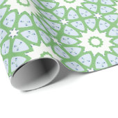 Amal Stern Gitter in Schiefer und Grün Geschenkpapier (Rolleneckpunkt)
