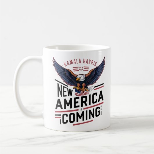 Amala Harris 2024 Präsident USA Eagle Kaffeetasse (Links)