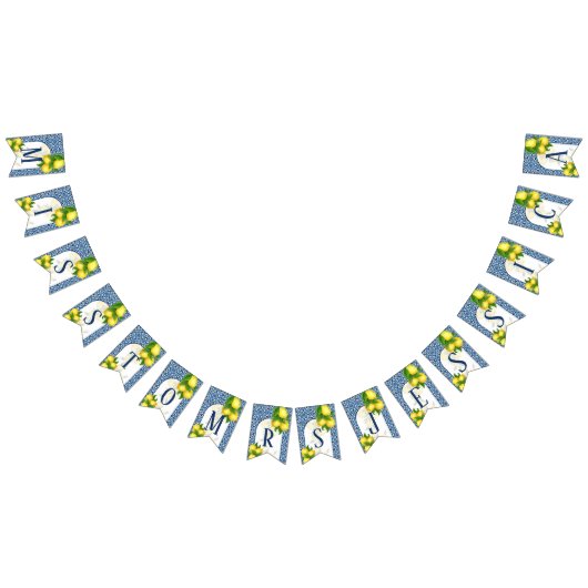 Amalfi blauen Fliesen Zitronen fehlen zu mrr 7 Buc Wimpelkette (Alle)