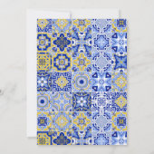 Amalfi Blue Tile Italian Scooter Lemons Notecard Einladung (Rückseite)