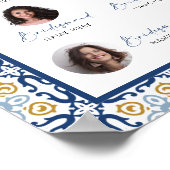 Amalfi Blue Tile Treffen Sie die Brautdusche von B Poster (Ecke)