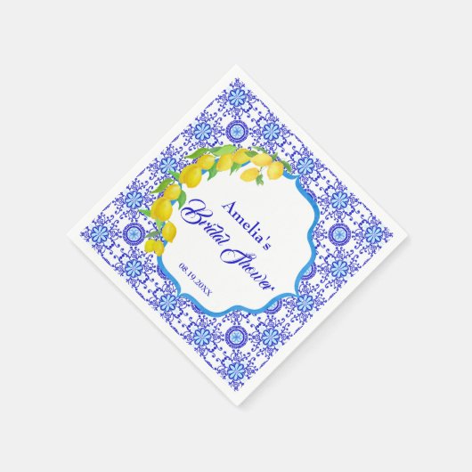 Amalfi-Brautparty Serviette (Ecke)