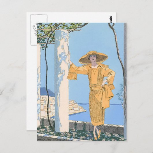 Amalfi by George Barbier Postkarte (Vorne/Hinten)