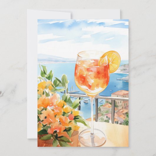 Amalfi Coast Aperol Spritz Brautparty Einladung (Rückseite)