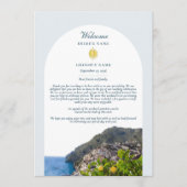 Amalfi Coast Arch Italy Lemons Wedding Itinerary Programm (Vorderseite)