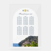 Amalfi Coast Arch Italy Wedding Seating Chart Acrylschild (Vorderseite)