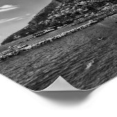 Amalfi Coast Black and Fotografy Poster (Ecke)
