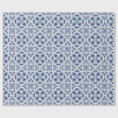 Amalfi Coast Blue Tiles Italien Geschenkpapier (Flach)