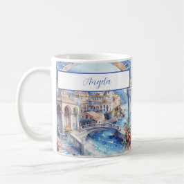 Amalfi Coast Blue Tiles Italien Kaffeetasse