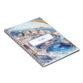 Amalfi Coast Blue Tiles Italien Personalisiertes F Notizblock (Rechte Seite)