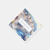 Amalfi Coast Blue Tiles Italien Personalisiertes F Serviette (Ecke)