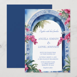 Amalfi Coast Bougainvillea Wedding Einladung