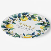 Amalfi Coast Ciao Baby Paper Plates | Lemon Wreath Pappteller (Schrägansicht)