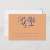 Amalfi Coast Citrus Orange Wedding RSVP Karte (Vorderseite)