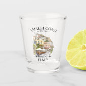 Amalfi Coast Cliff Houses – Italian Seaside Schnapsglas (Vorderseite)