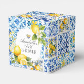 Amalfi Coast Italienische Baby Dusche Dessert Favo Geschenkschachtel (Rückseite)