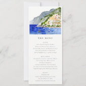 Amalfi Coast Italy Landscape Wedding Menu Card Einladung (Vorderseite)
