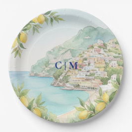 Amalfi Coast Italy Lemon Wedding Pappteller